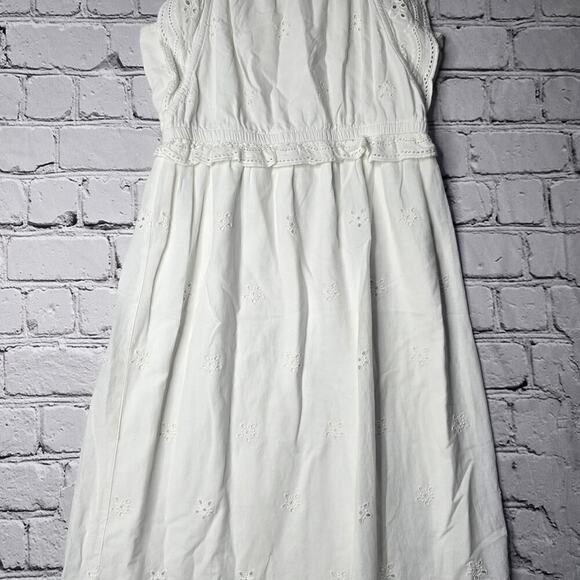 Justice 100% Cotton Eyelet Ruffle Accent Maxi Dress Size 14 - Picture 3 of 12